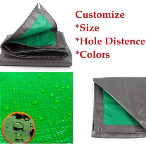 Thickness 0.32mm Silver And Green PE Tarpaulin Rainproof Cloth Sunshade Awning Cove Truck Waterproof Sunshade Cloth