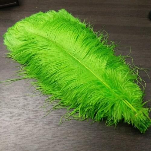 High Quantity 100pcs Pretty Fruit Green Natural ostrich feathers 18-20inches/45-50cm DIY jewelry Christmas Halloween Decoration
