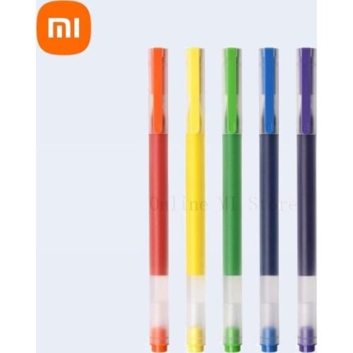 Xiaomi Mijia Super Durable Colorful Writing Sign Pen Colors Mi Pen 0.5mm Gel pen Signing Pens For School Office Drawing 5pcs