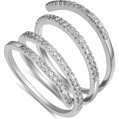 TRACYSWING Element Brand Real AAA Zirconia Micro Inlays Rose Gold Color Ring Party For Women Valentine Gift Th-129803