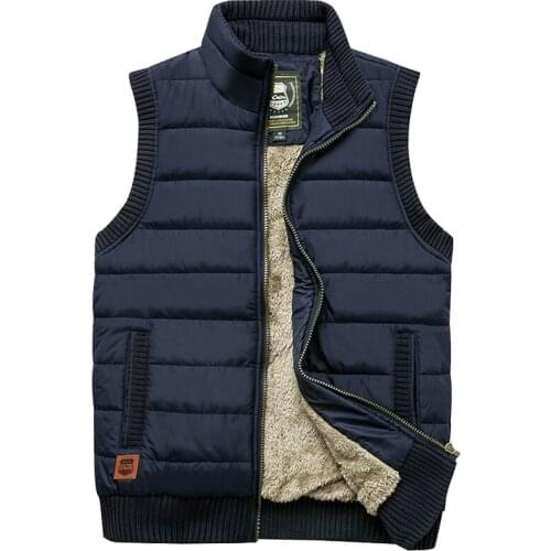 Autumn Winter Vest Men Thick Warm Sleeveless Jacket Casual Men Vest Coat Fleece Army Green Waistcoat Big Size 5XL Chalecos