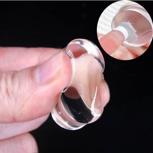 1Pc Easy-French Nail Art Stamper Scraper Set Jelly Silicone Gel Polish Tips Double Head For Nails Transfer Painting Seal &405(H)