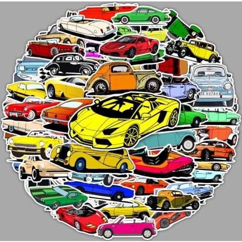 3 Sets=336PCS Cartoon Car Sticker Water Cup Helmet Computer Scooter Waterproof Sticker