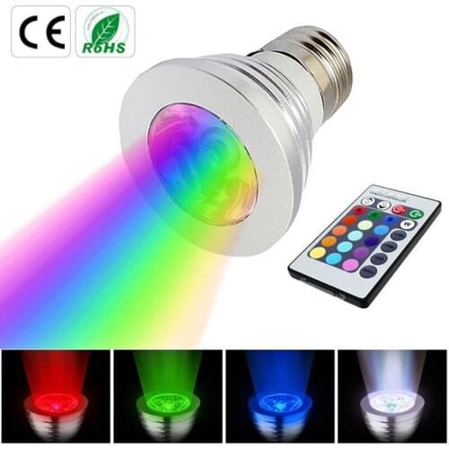 3W E27/G10/MR16 16 Color LED Magic RGB Spot Light Bulb Lamp Wireless Remote Control
