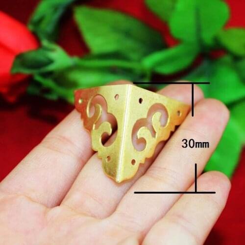 30PCS 30*30MM Gold Corner Bracket Book Decoration Piece