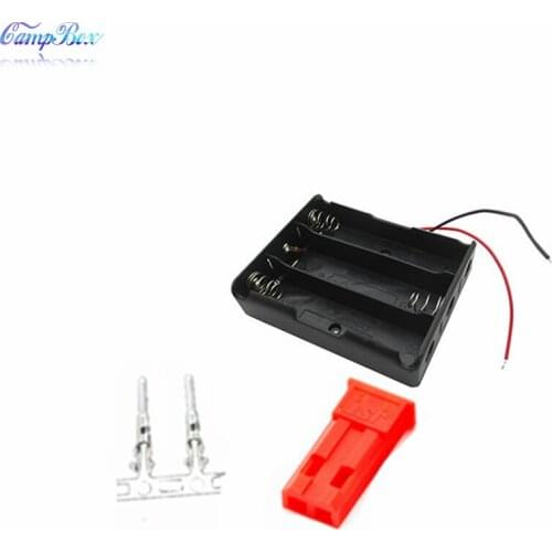 50Pcs 3x18650 Battery Case Holder Socket Wire Junction Box With 15cm Wires, JST 2.54 Male Header and Crimps
