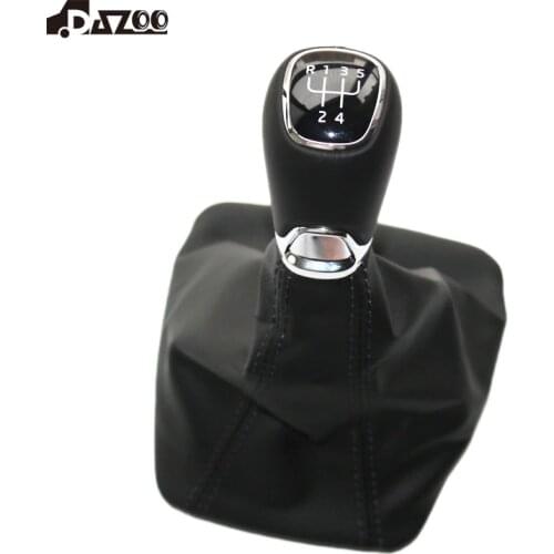 5LD711113 DAZOO car Original Leather Gear shift knob with PU Cover For 2014-2018 Skoda Yeti 5LD 711 113