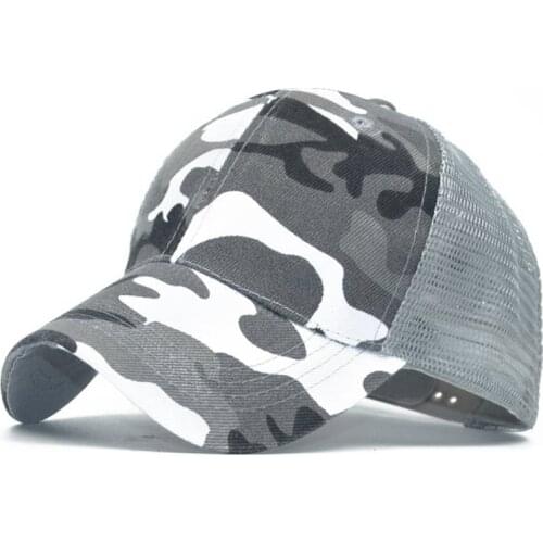 MYZOPER 2019 fashion New Visor Unisex Camouflage Baseball Cap Outdoor Adjustable Mesh Adult Cap Summer Hat