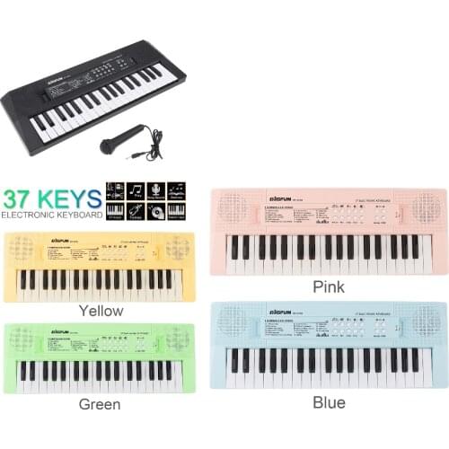 37Keys Electronic Keyboard Piano Digital Music Key Board with Microphone Children Gift Musical Enlightenment