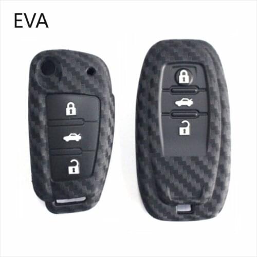 3 Button Silicone Car Key Case for Audi A6L A4L Q5 A3 A4 B6 B7 B8 A5 A6 S5 S7 A1 A7 A8 Quattro Q3 Q7 Remote Fob Cover