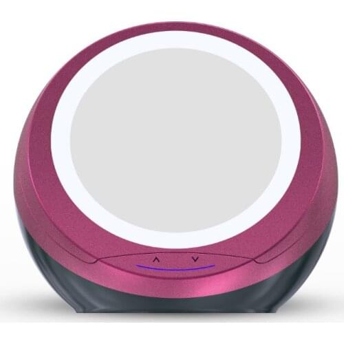 Dimming round makeup mirror girl portable led storage bathroom beauty mirror UV