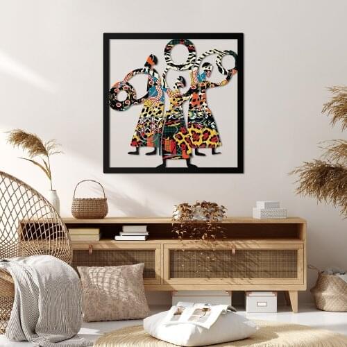 METAL DUVAR TABLOSU DEKORATİF ŞIK SANAT PANO 45X45