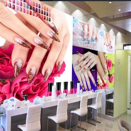 Milofi custom 3D photo mural wallpaper beauty salon nail salon tooling background wall decorative painting background wall