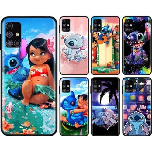 Cute Cartoon Stitch For Samsung Note 20 10 9 8 Ultra lite Plus Pro F62 M62 M60 M40 M31S M21 M20 M10S Soft Phone Case