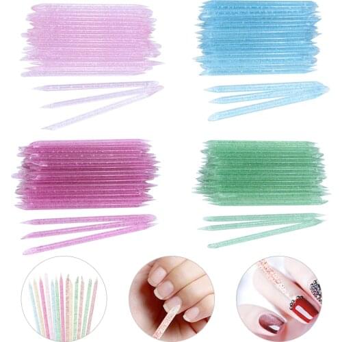 50/25pcs Double End Nail Art Design Crystal Stick Pedicure Manicure Tool Set Cuticle Pusher Remover Eyelash Extension Rod