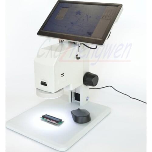 FYSCOPE New 2MP HDMI 12“ HD LCD Screen 7X-45X 9X-155X Digital Videl Stereo Zoom Microscope Led Light included