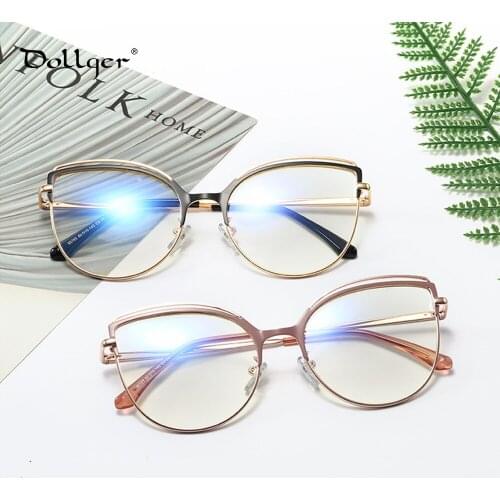 Dollage Fashion Blue Light Blocking Glasses Women Clear Len Computer Goggles Eyeglasses Men Anti Blu-Ray Gaming Spectacles C043