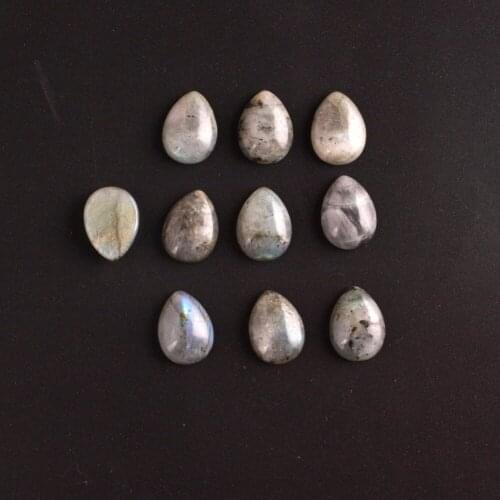 Wholesale 12pcs/lot Labradorite Flash Stone Natural Stone Teardrop CAB CABOCHON Beads for DIY Jewelry Accessories Free Shipping