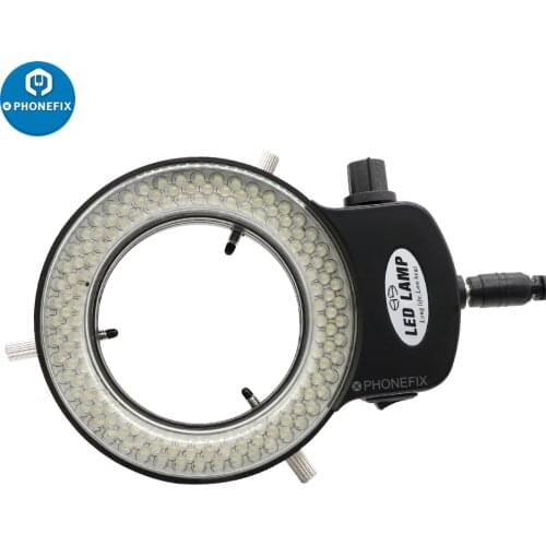Adjustable Microscope Ring Light 144 LED Digital Trinocular Stereo Microscope illuminator Lamp for Industry Microscopio Camera