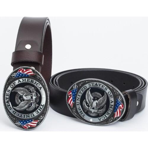 Foreign trade mens belt manufacturers explosion models real cowhide simple casual business mens buckle belt men