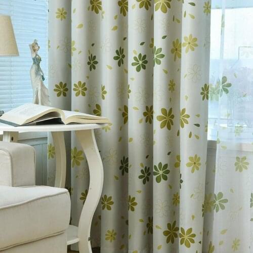 Luxury Modern Floral Shade Blackout Curtains for Living Room Bedroom Kitchen Kids Room Window curtain set blinds drapes