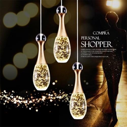 LED Pendant Lamp Nordic Light Fashion Restaurant Coffee Pendant Lights Romantic Warm Living Room Bedroom Crystal Hanglamp
