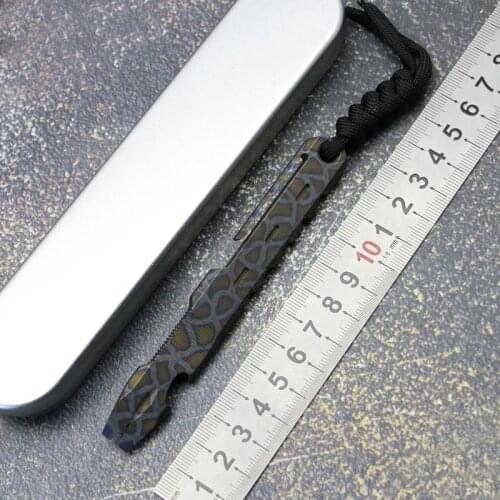 TC4 Titanium Crowbar Portable Outdoor Survival Broken Glass Window Defense EDC Multi-function Tools Screwdriver Bottle Opener