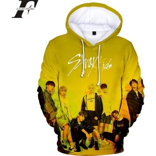 Stray Kids 3d oversized hoodies sweatshirts women/men kpop Yellow Wood StrayKids Hooded Casual streetwear Harajuku Clothes