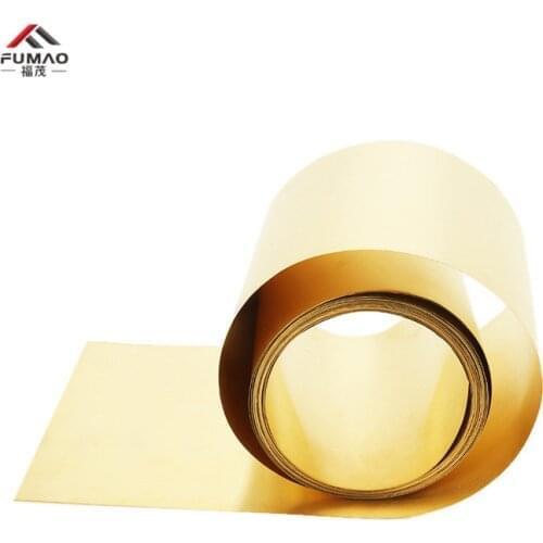 FUMAO 1 Meter Thin Brass Strip Thickness 0.3/0.5mm Brass Sheet gold film Brass Foil Brass plate H62