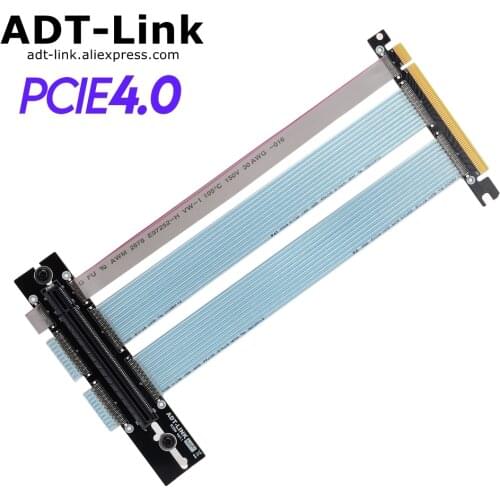 PCIe 4.0 Riser Graphics Card Vertical Extension Cables PCI Express 4.0 x16 Slot Extension to GPU Compatible Asus ROG Chassis