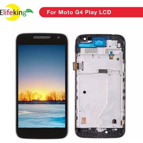 For Motorola MOTO G4 Play Xt1601 Xt1602 XT1603 Xt1604 LCD Display + Touch Screen Digitizer Assembly With Frame Free Shipping