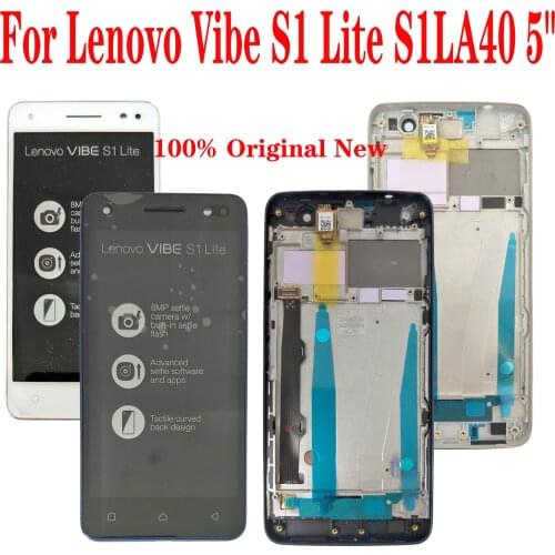 Shyueda 100% Original New with frame For Lenovo Vibe S1 Lite S1LA40 5" 1080 x 1920 pixels IPS LCD Display Touch Screen Digitizer