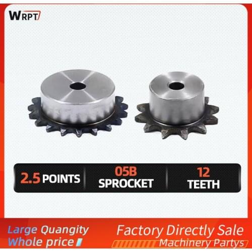 1Pc 05B Srocket 12 teeth /2.5 points sprocket 12T 45# steel Tooth surface quenched Pitch 8mm