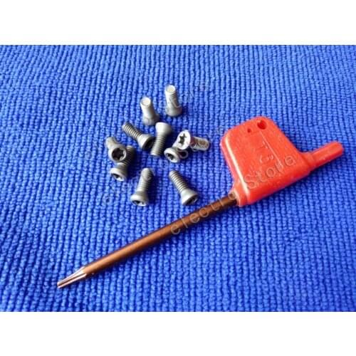 10pcs Insert Torx Screw for Carbide Inserts Lathe Tool 1.6mm to 6mm Made in Taiwan