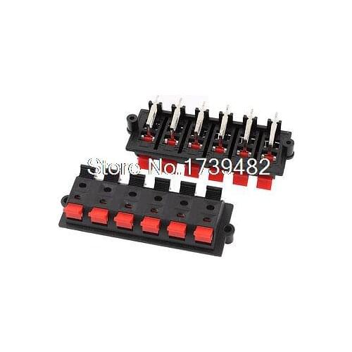 2pcs 12 Way Push Release Connector Plate Stereo Speaker Terminal Strip Block