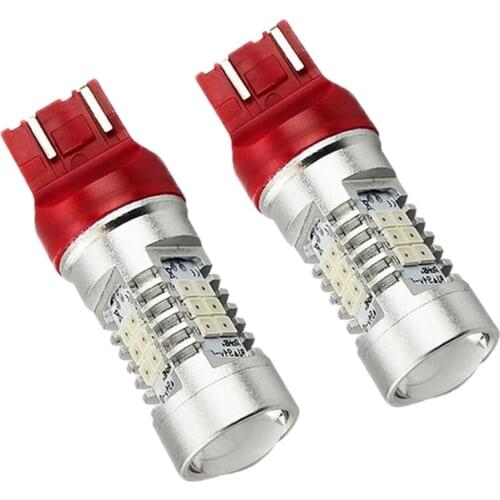 VANSSI 2Pcs T20 7443 7444 W21/5W Car LED Bulbs Products 6000K White Auto Lamp Bulbs For Turn Signal/Revese/ Backup/Tail Light