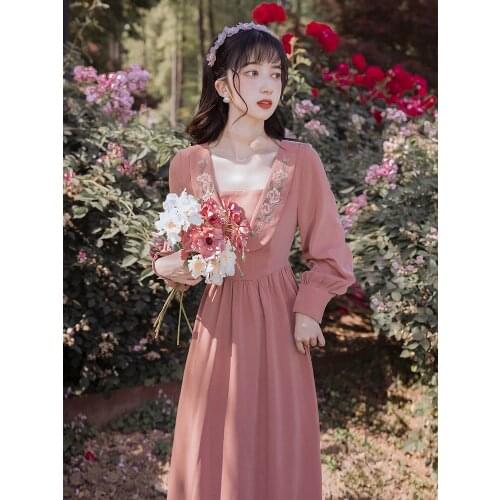 2020 new fashion womens clothing V-Neck Full Vintage dresses for women dress