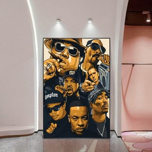 2PAC Tupac West Coast Musicer Wall Art Posters And Prints Hip hop Singer Canvas Paintings on the Wall Art Pictures Home Decor