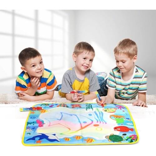 5 Types Water Drawing Mat & Magic Water Pen Water Drawing Books Doodle Mat in Painting Toys Playing Mat Educational Toys for Kid