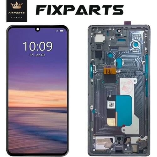6.8'' 1080*2460 Replacement Parts For LG Velvet LCD Display LM-G900N Touch Screen Digitizer Assembly 5G G9 ThinQ LCD With Frame
