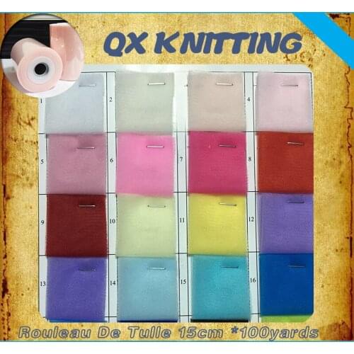 / 6" Decorative Polyester Tulle Roll 100yds Hard Tulle Spools for Parties