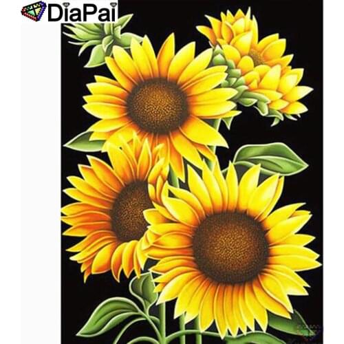 DIAPAI Diamond Embroidery DIY Diamond Painting Cross Stitch Kit "sunflower scenery" 5D Needlework Diamond Home Decoration A26252