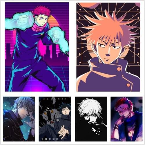 5D Diamond Painting Poster Jujutsu Kaisen Gojo Satoru Japanese Anime Pictures Diamond Embroidery Wall Art Living Room Home Decor