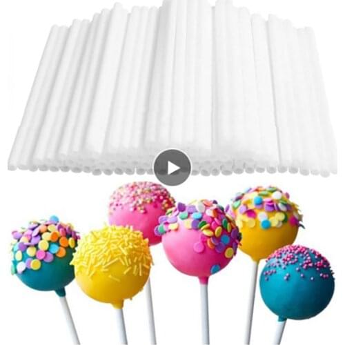 Safe Food Sticks Baking Pastry Tool Bakeware Candy Cake Pops Sticks Kitchen Bar Accessories Chocolate Lollipop Plastic DIY Tools