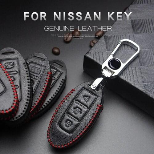 Leather Car Key Cover Case For Nissan Qashqai Skyline Juke Alissa X-Trail J10 J11 T31 T32 Kicks Tiida Pathfinder Murano Altima
