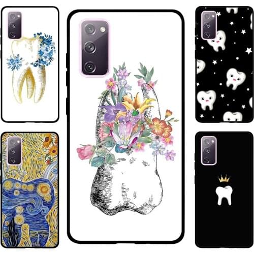 Cute Tooth Dentist Case For Samsung Galaxy S20 FE S8 S9 S10 Plus S10e Note 10 Plus Note 20 S21 Ultra Cover