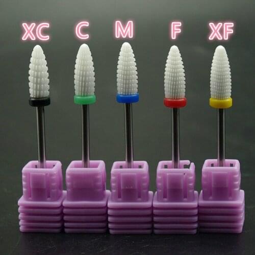 EasyNail~ 1pcs Pro. 3/32 '' Ceramic Nail Drill Bit Bullet nail file Nail Art Tools Nail Cleaner Bit E-files