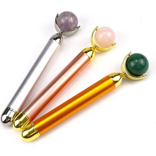 Electric Jade Roller Rose Quartz Face Roller Massager Facial Massage Roller Ice Lifting Facial roller do Slimming Face Massager