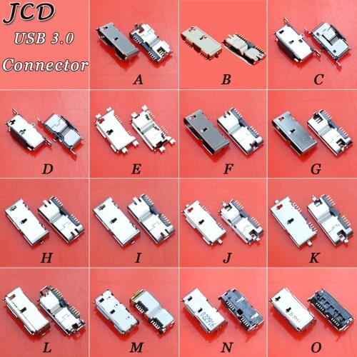 JCD 1PCS Micro USB 3.0 Socket 10Pin Female Charging Port Mobile hard disk Jack HDD interface connector USB 3.0 connector