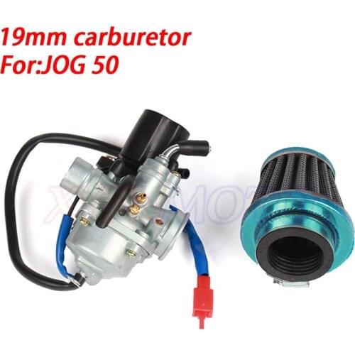 19mm Carburetor with air filte For 2 Stroke Yamaha Jog 50cc 90cc 100cc Scooter Carb electric choke